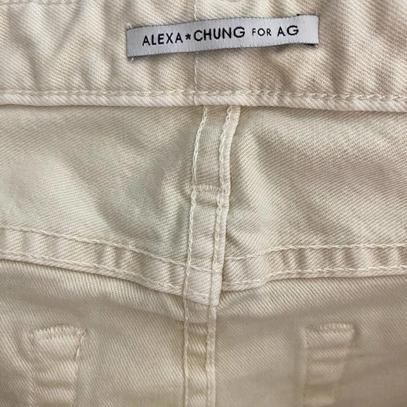 Alexa Chung for AG Adriano Goldschmied Skinny Jeans Denim Beige Cream Size 31 - Picture 9 of 12